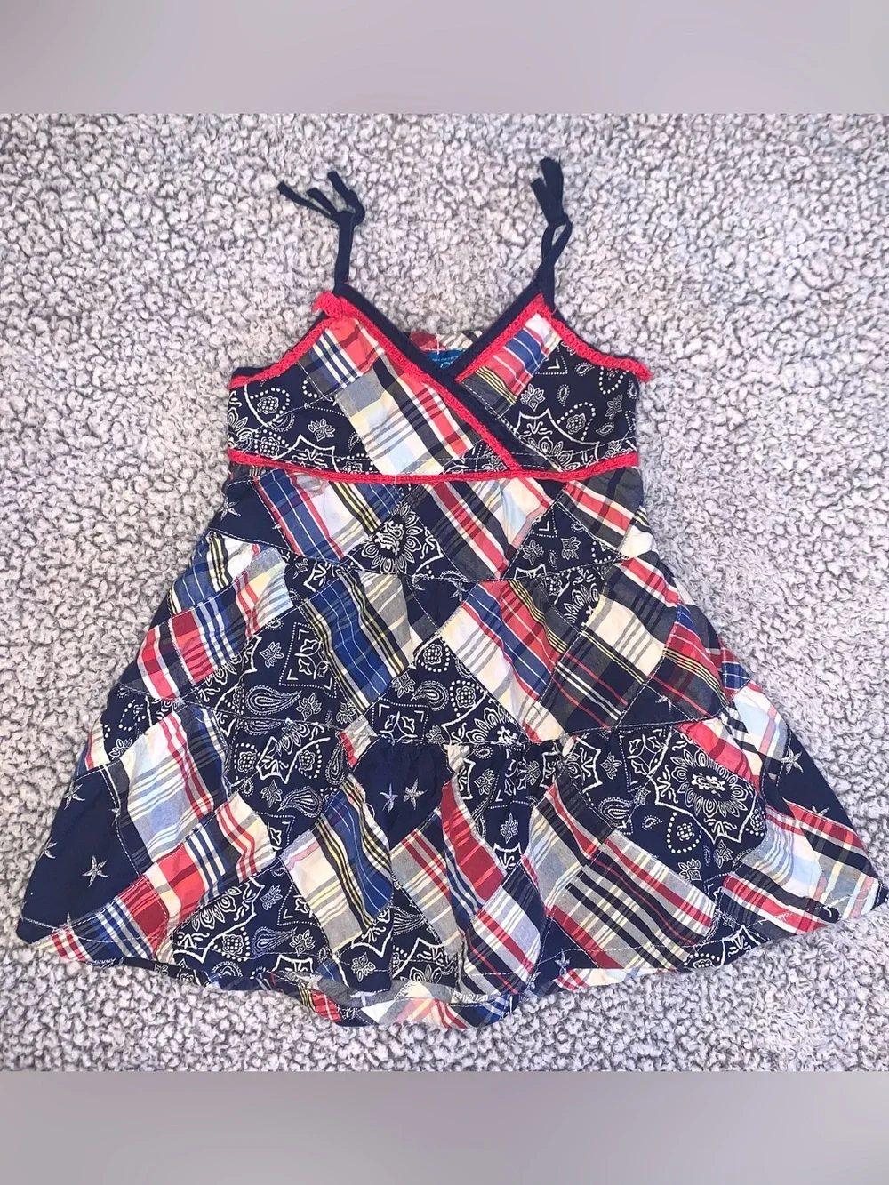 Vintage The Children’s Place sundress Americana  Red White and Blue 6-9 months